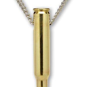 Bullet Necklace Brass Copper Finish Womens Jewelry Unique Gift